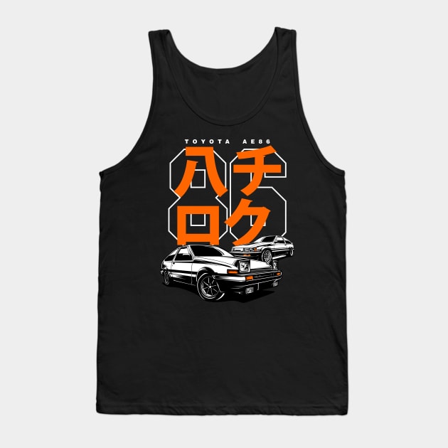 HACHIROKU - Toyota AE86 Tank Top by rizadeli